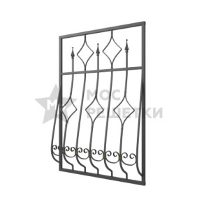 Решетка на окно дутая кованая 6-7